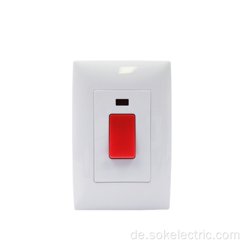 45A DP Switch Weiß 250V Anschlüsse und Schalter